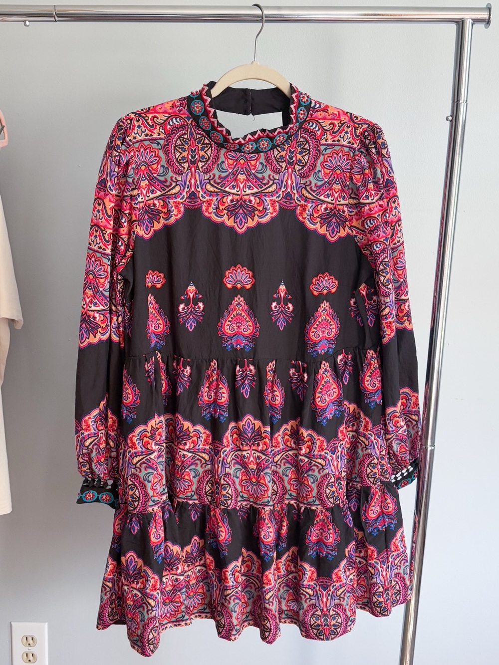 By Anthropologie Tiered Mix-Print Dress 12 - Picture 2 of 6